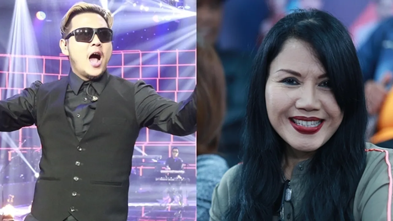 Richie Five Berikan Sekuntum Mawar Merah Kepada Rita Sugiarto di Panggung LIDA 2018