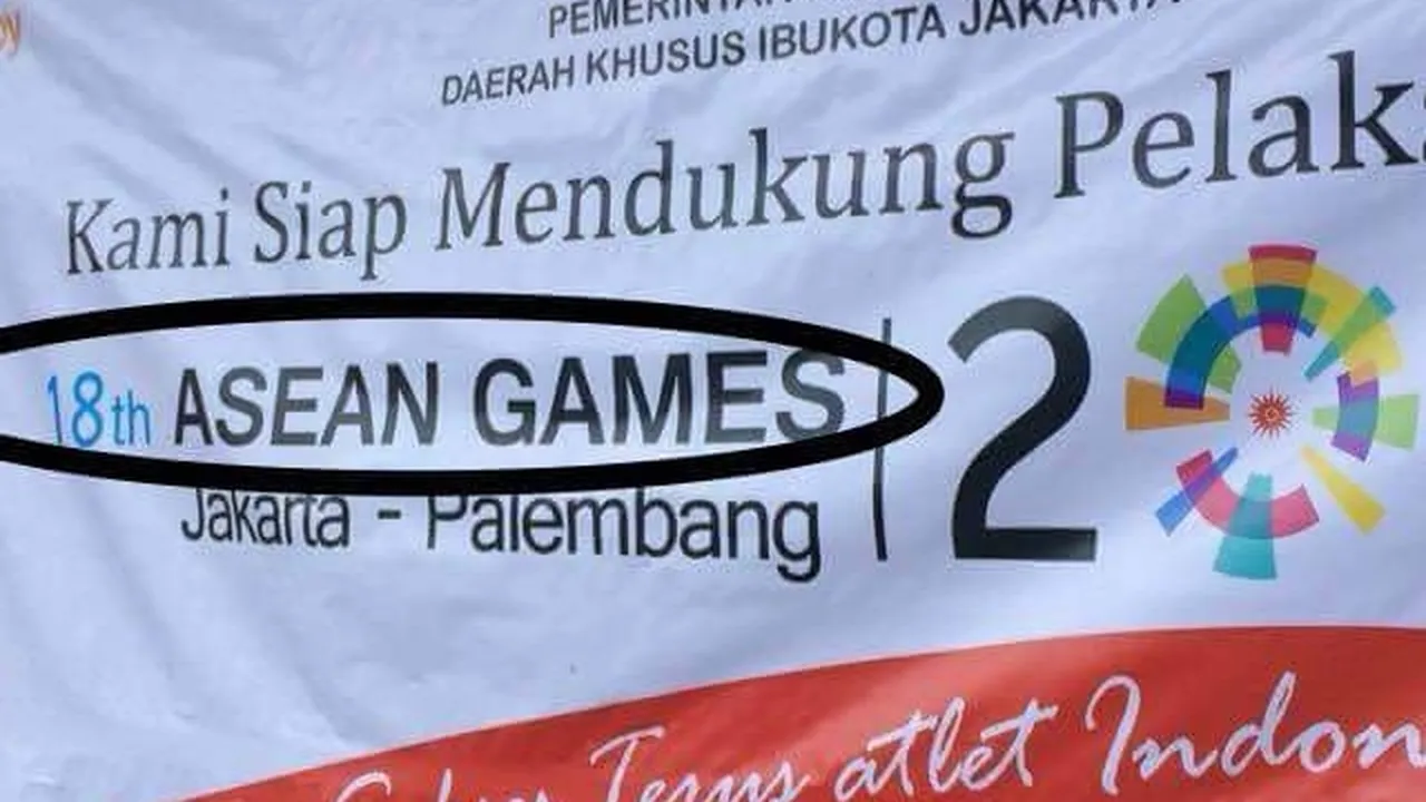 Salah Penulisan, Spanduk Asian Games Jadi Asean Games