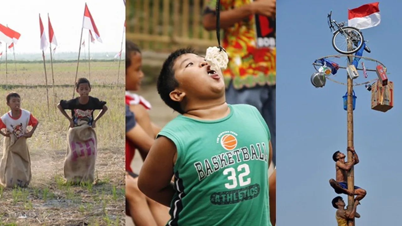 8 Macam Lomba 17 Agustus dan Arti di Baliknya, Balap Karung - Panjat Pinang