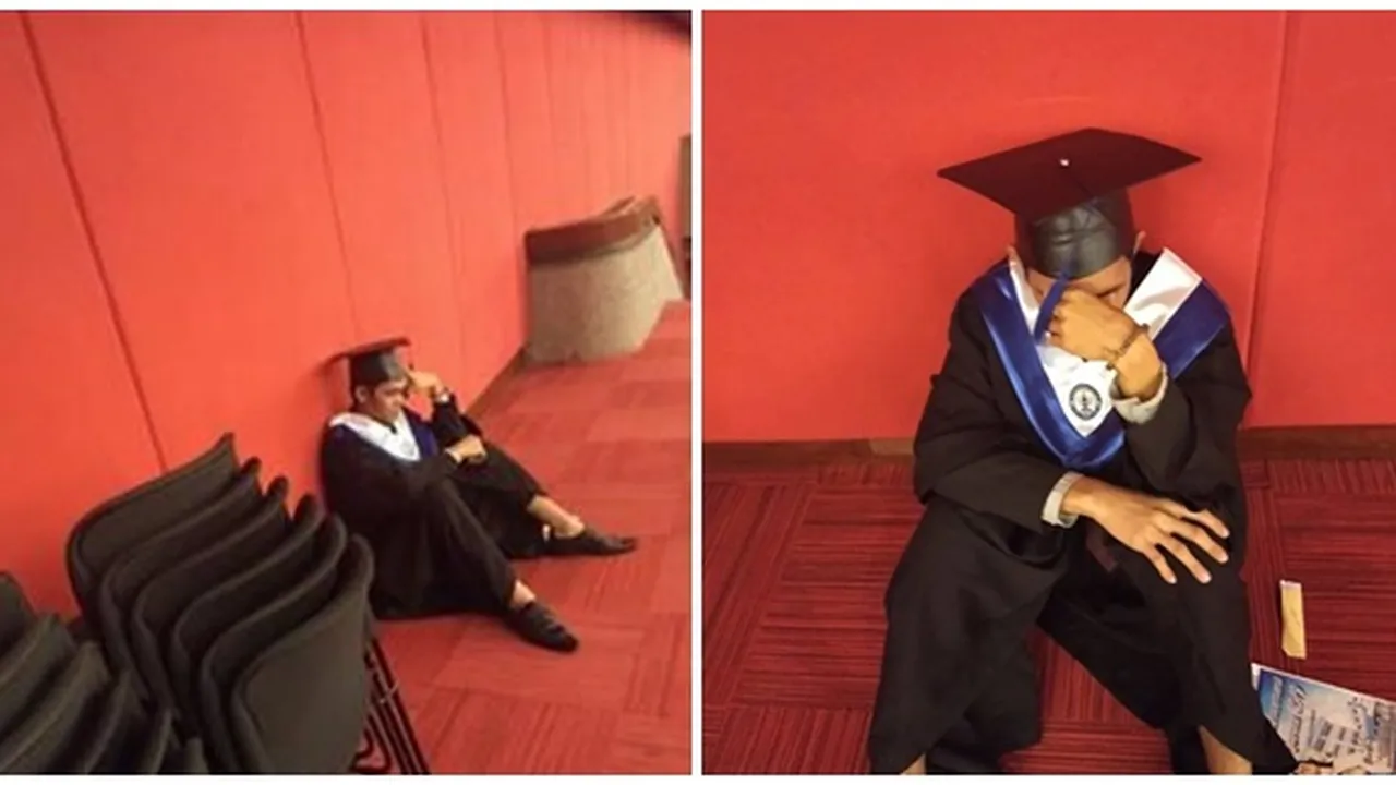 Sedih, Mahasiswa Ini Menangis Karena Orangtuanya Tak Datang Saat Momen Wisuda