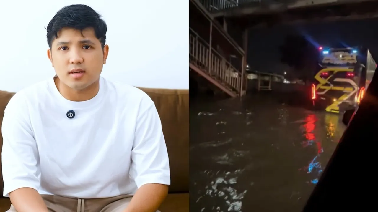 Sedih, Subuh-Subuh Jirayut Lewati Jalan Banjir: Ini Mobil Baru Beli, Doain Guys!