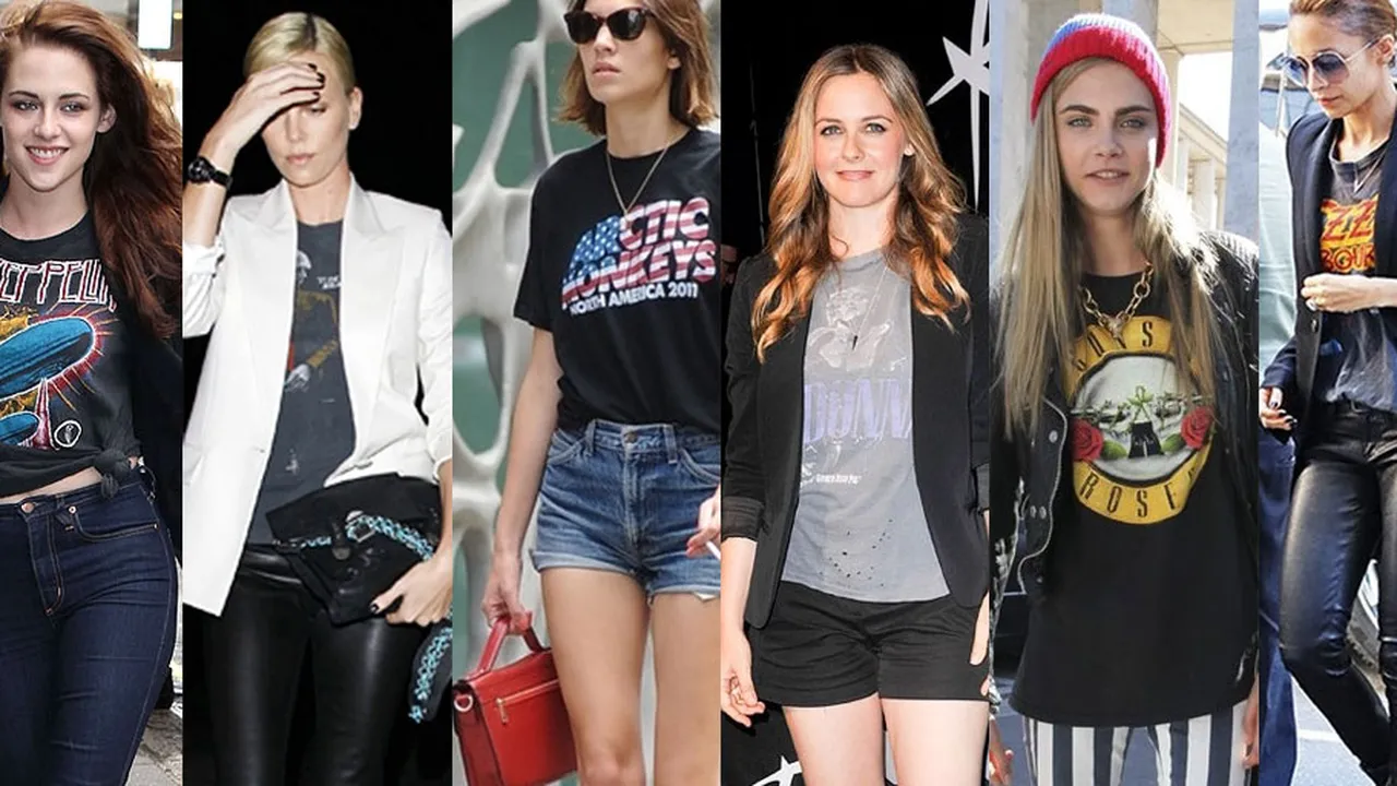 Selebriti Pakai Kaos Band Favorit, Siapa Yang Paling Cakep?