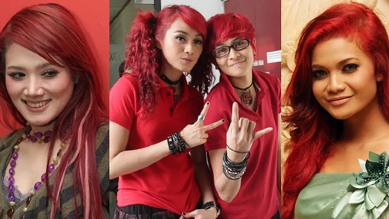 Selebritis Berambut Merah, Tambah Cantik?
