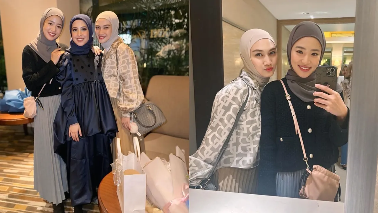 Semua Tampil Cantik Berhijab, Momen Haruka, Melody dan Adhisty Zara di Premiere Film CINTA DALAM IKHLAS - Beri Dukungan Sahabat