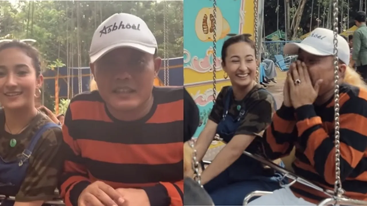 Serunya Sule & Naomi Zaskia Naik Wahana Bareng, Dibikin Pusing - Adu Kuat