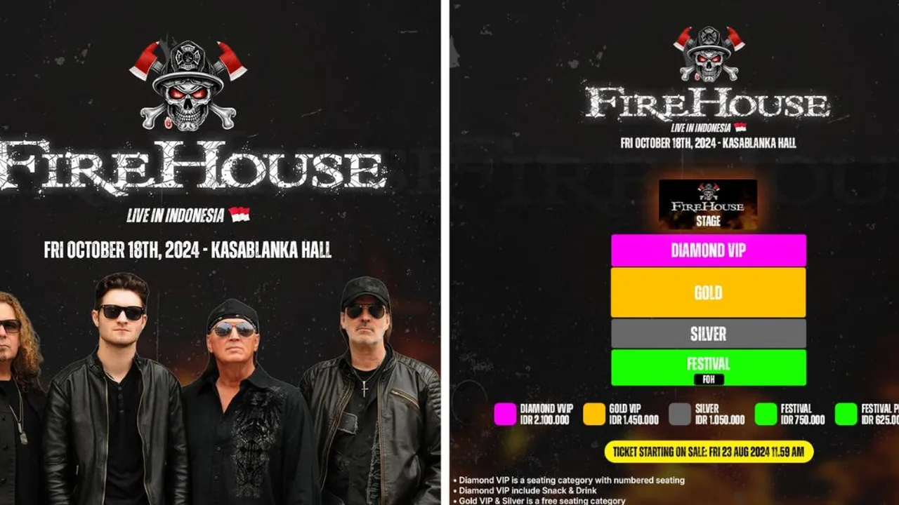 Siap-siap Bernostalgia! Band Rock Legend FireHouse Bakal Guncang Jakarta