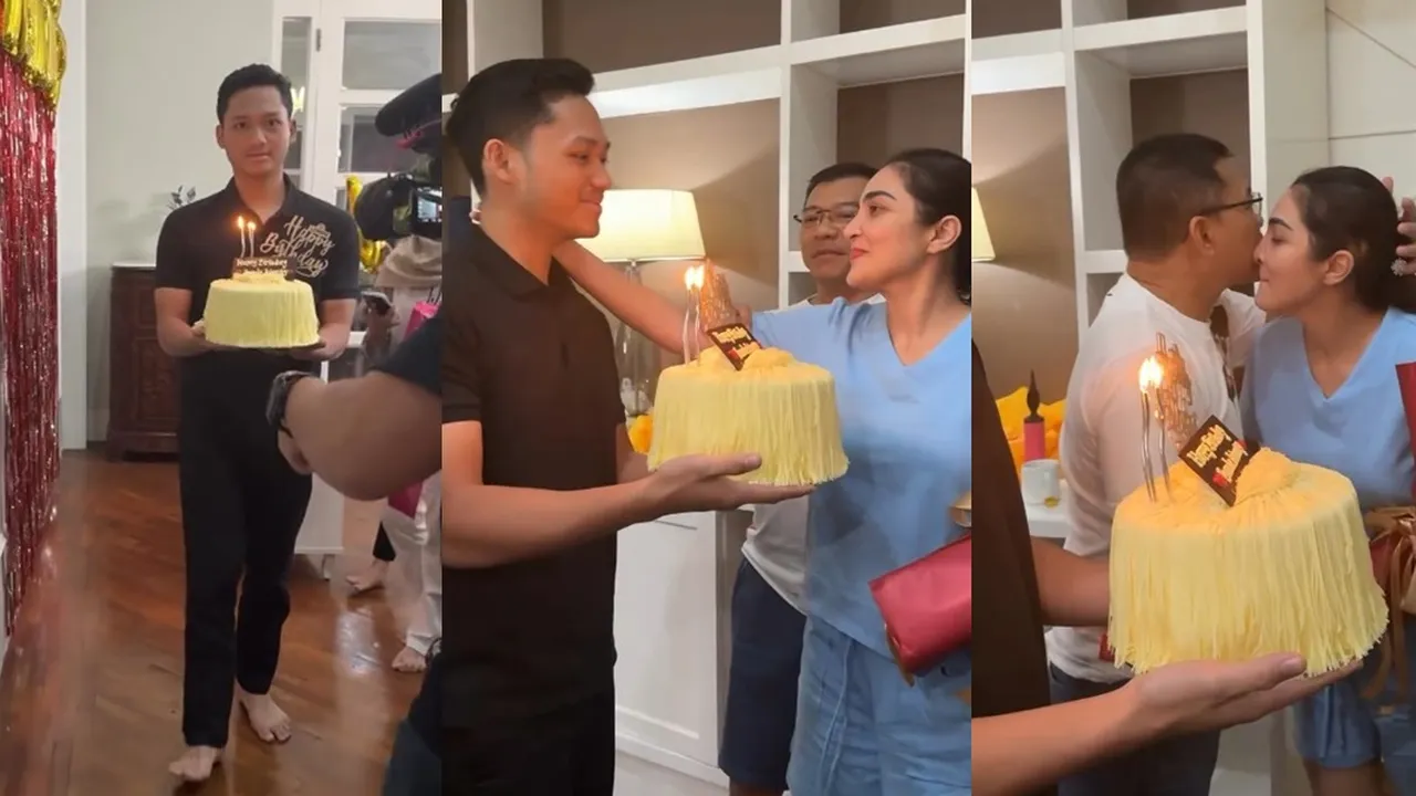 Surprise Ultah ke-41 Ashanty dari Anang Hermansyah dan Azriel, Raut Wajah Bahagia Banget