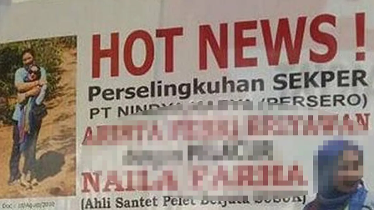 Tak Terima Diselingkuhi, Istri Bikin Poster Suami dan Pelakor Lalu Disebar!