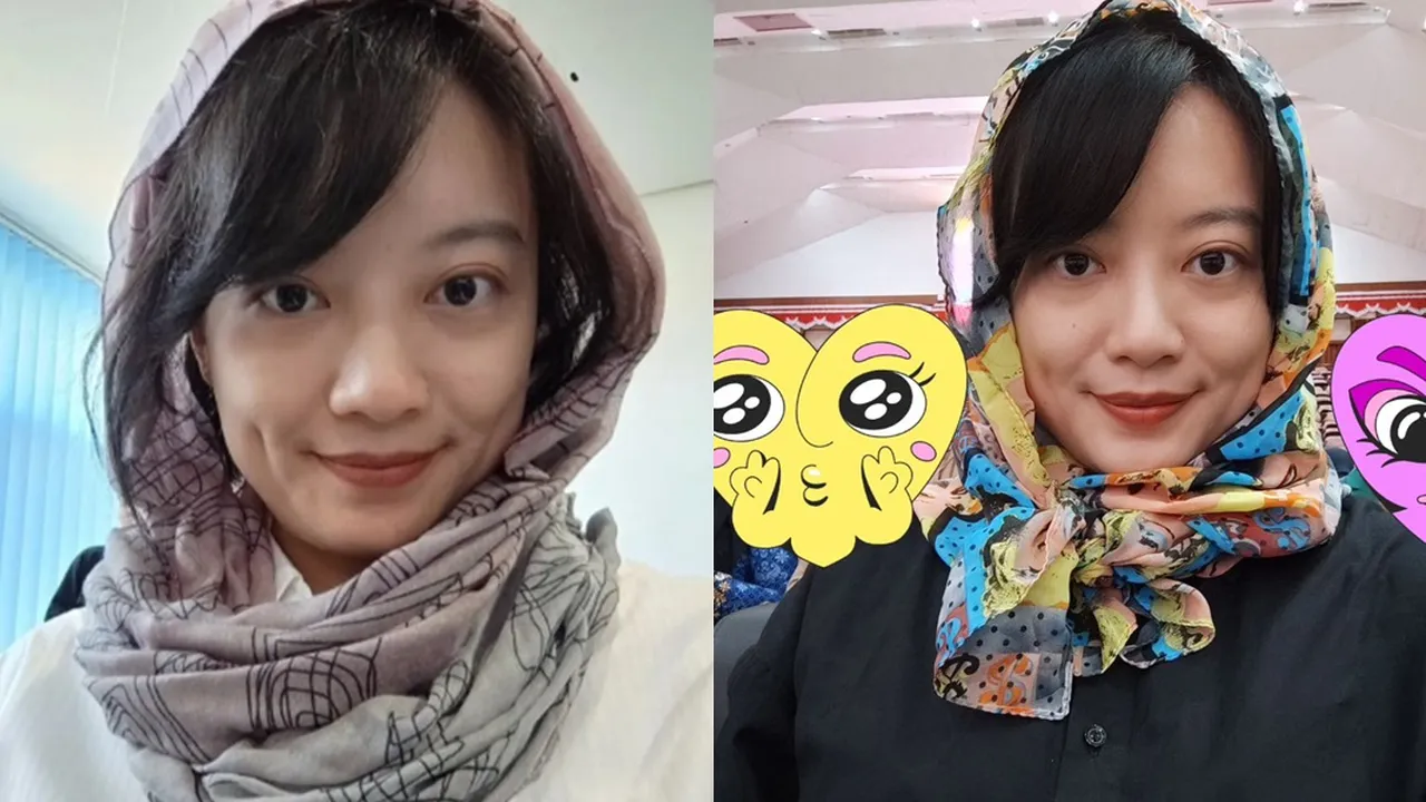 Tampil Cantik Berkerudung, 7 Potret Leony Isi Acara di Kampus Aceh Ditemani Pacar Bule