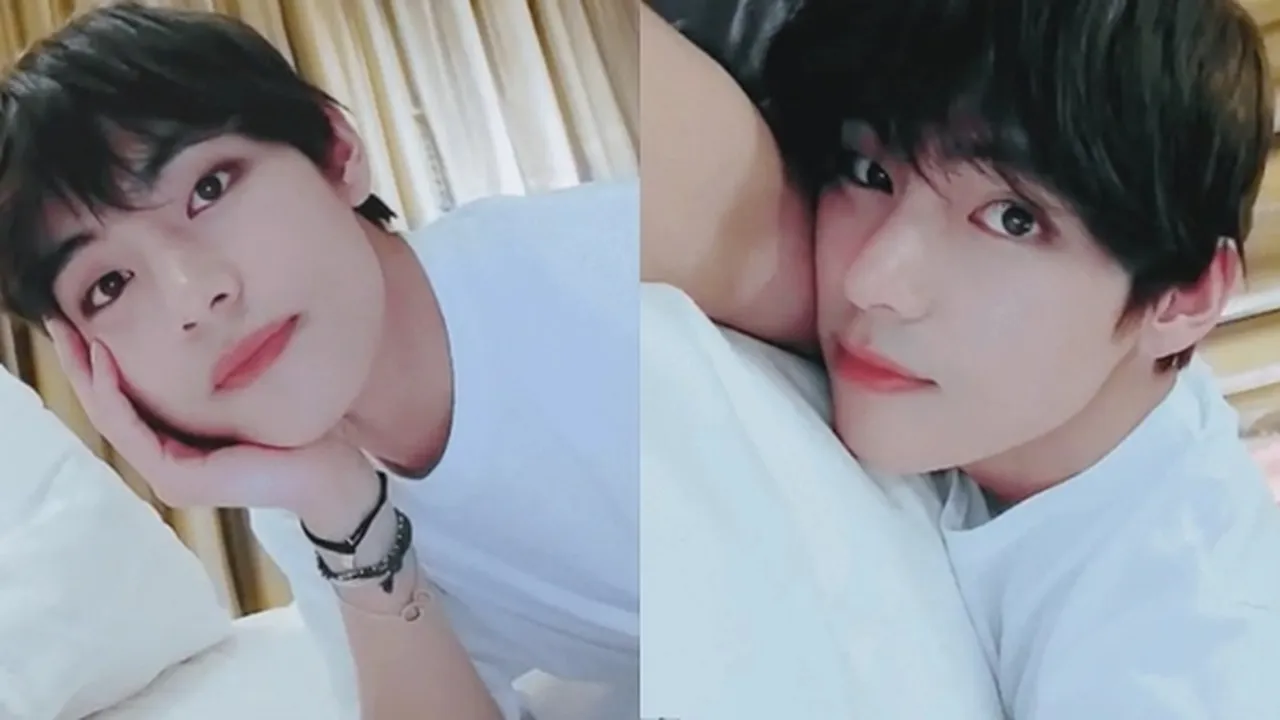 Tampil Pakai Kaos Putih Simple, Boyfriend Look V BTS Bikin Hati Meleleh