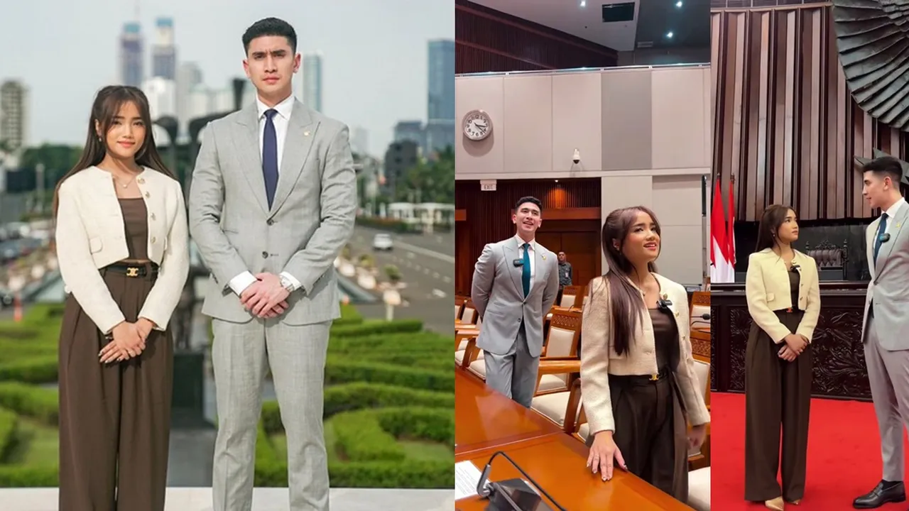 Tampilannya Disorot, Begini Momen Fuji Diajak Verrell Bramasta Keliling Gedung DPR Tampilannya Disorot, Begini Momen Fuji Diajak Verrell Bramasta Keliling Gedung DPR