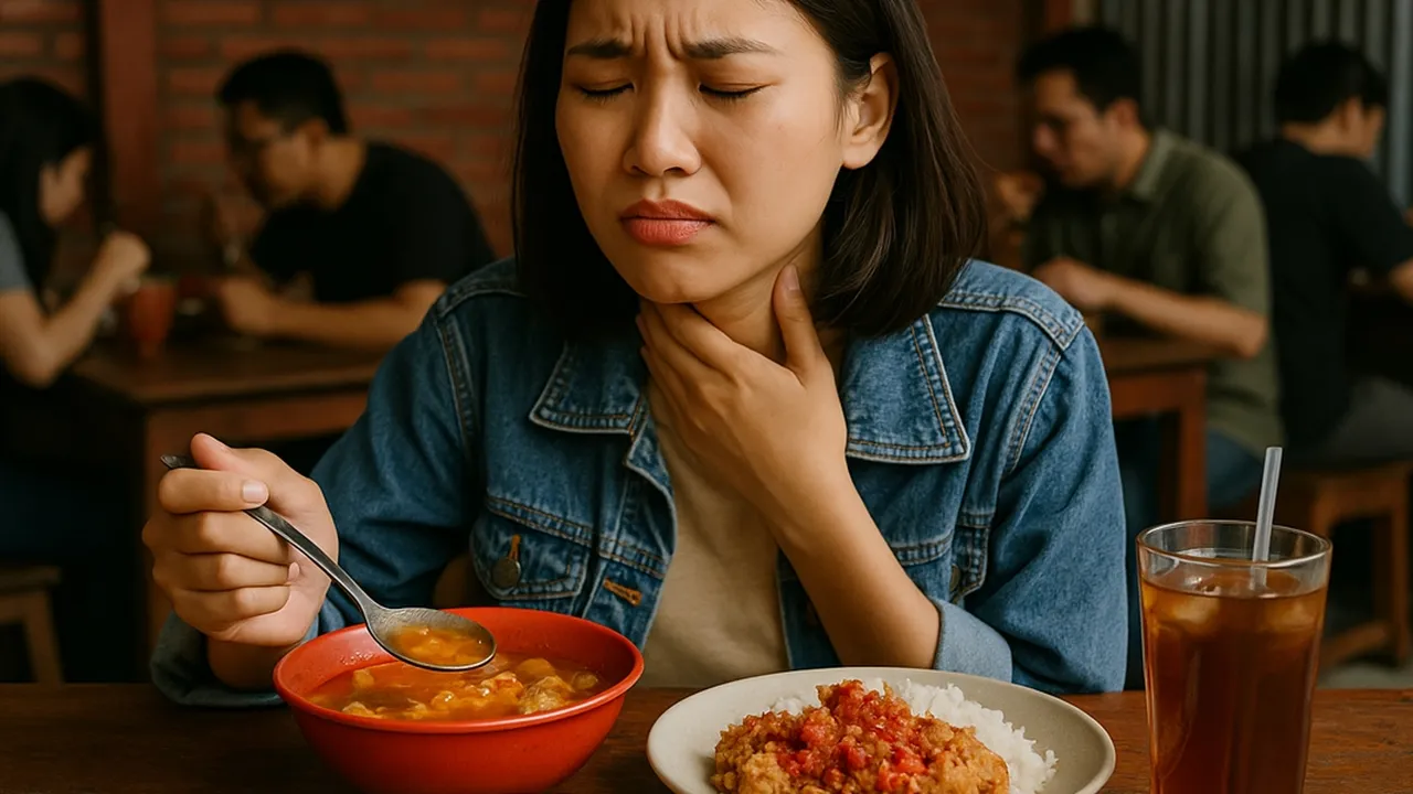 Tenggorokan Panas karena Makanan Pedas, Ternyata Begini Cara Mengatasinya yang Tepat!