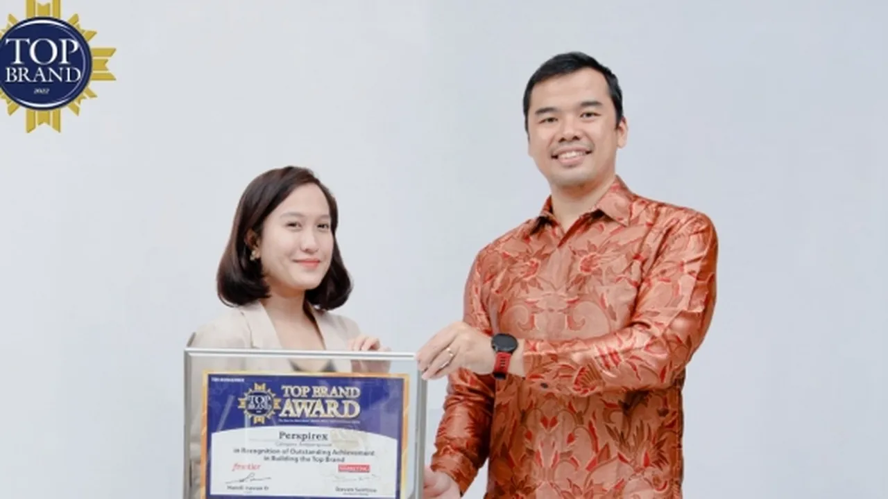 Terbukti Efektif Cegah Keringat dan Bau Badan, Perspirex Raih Penghargaan TOP BRAND 2022