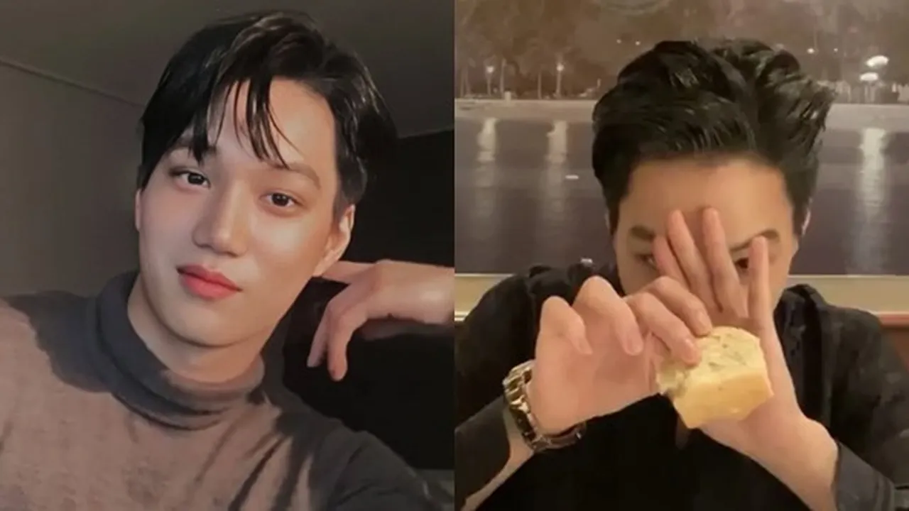 Tirukan Gaya Youtuber, Lucunya Kai EXO Saat Pamer Makanan Lewat Live Instagram