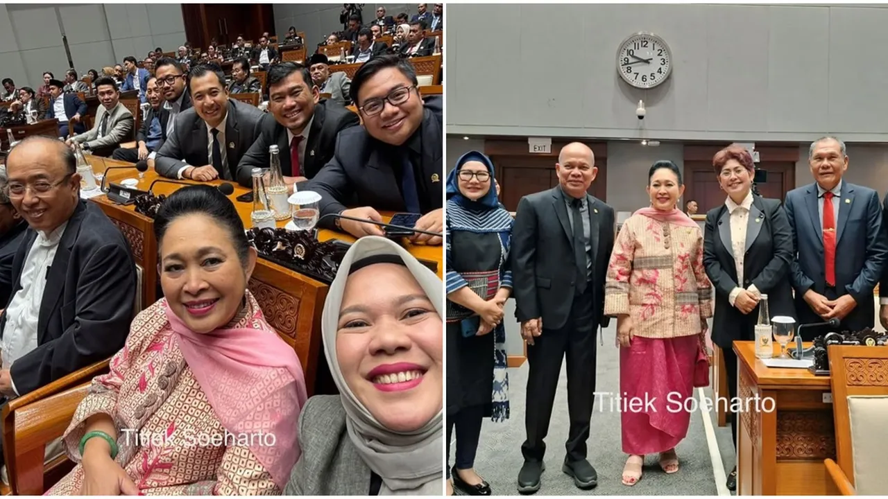 Titiek Soeharto Hadiri Rapat Paripurna DPR RI, Gaya Serba Pink Curi Perhatian!