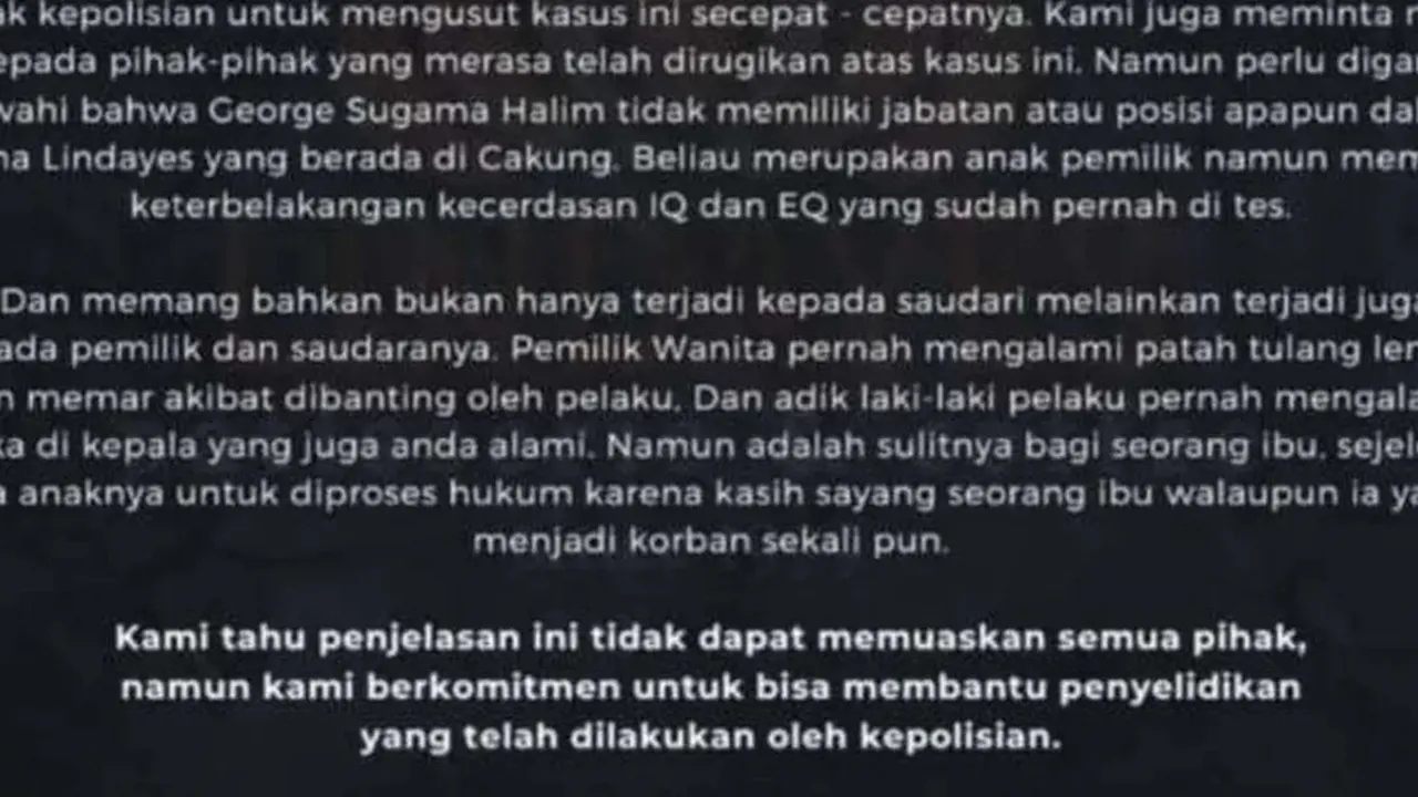 Toko Roti Lindayes Tanggapi Kasus Aniaya Pegawai, Rilis Permintaan Maaf dan Siap Bantu Polisi
