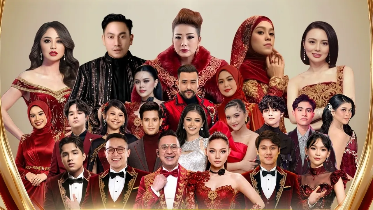『Dangdut Academy 8』の出演者と審査員のビジュアル