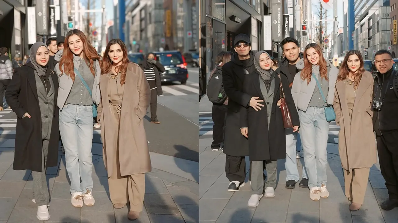 Triple Date, 7 Potret Ashanty, Aurel Hermansyah Dan Aaliyah Massaid Liburan ke Jepang Bareng Pasangan