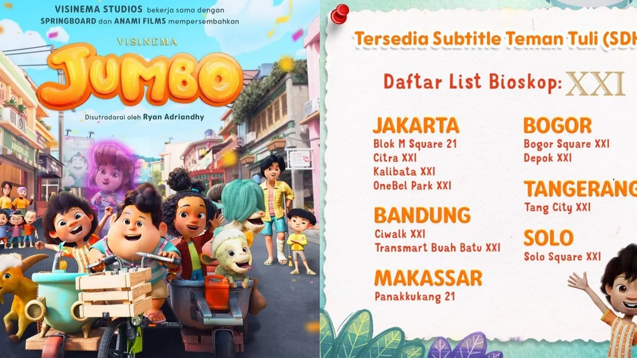 Tunjukkan Sifat Inklusif, 'JUMBO' Hadirkan Versi Film yang Menggunakan Subtitle Teman Tuli (SDH) di Beberapa Bioskop
