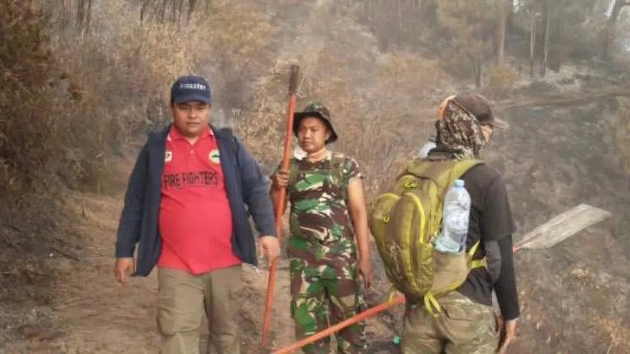 Upaya Pemadaman, Titik Api Masih Muncul di Gunung Semeru