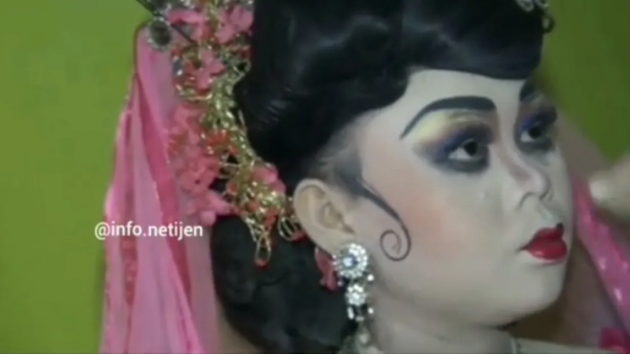 Viral! Bukannya Cantik, Make Up Ini Buat Pengantin Perempuan Terlihat Menyeramkan