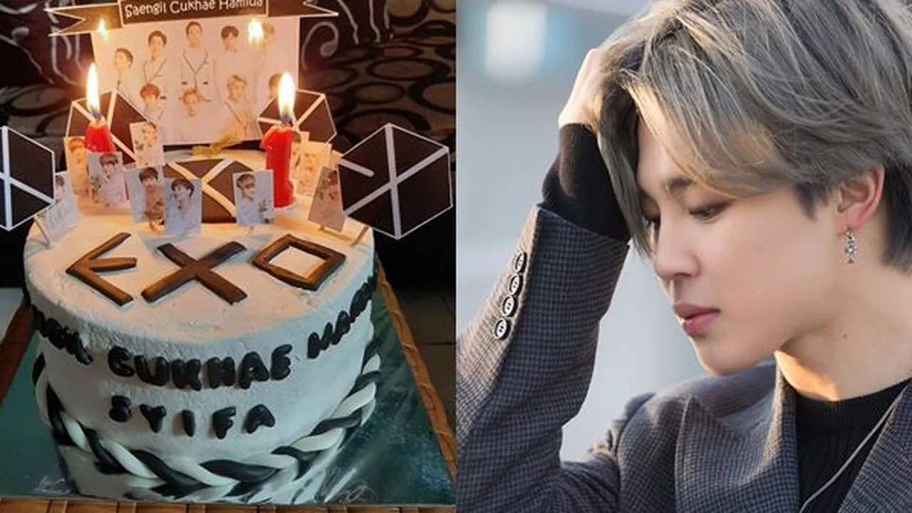 Viral Kue Ultah Jimin EXO, Netizens Juga Salah Fokus Sama 'Hamida'