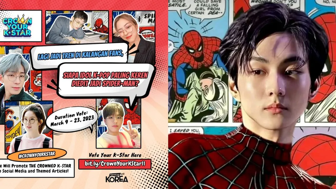 [VOTE HERE] Biasanya Punya Image Manis, Jungwon ENHYPEN Tampil Manly Saat Diedit Jadi Spider-Man