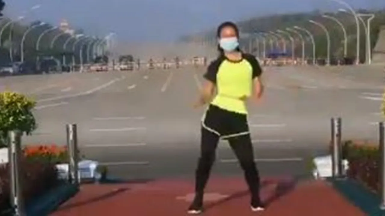 Wanita Myanmar Jadi Viral, Senam Lagu Bang Jago di Sekitar Kudeta Parlemen