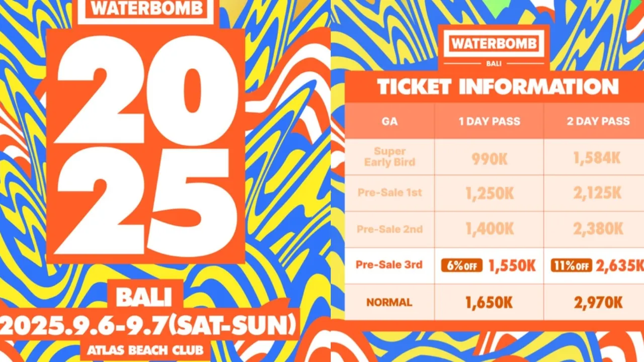 Waterbomb Bali 2025 Pindah Venue, Cek Lokasi Terbarunya di Sini!
