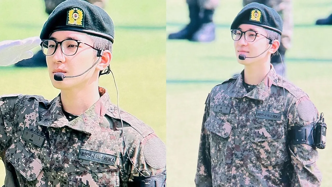 Wonwoo SEVENTEEN Jadi Danton dan Pimpin Upacara Kelulusan Pelatihan Angkatan saat Wamil