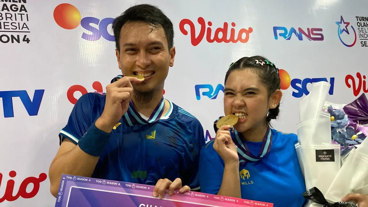 Ziva Magnolya Kalahkan Raffi Ahmad Cabor Bulutangkis di TOSI Season 4, Gondol Medali