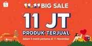 5 Menit Pertama, 11 Juta Produk Ludes Terjual dalam Shopee 11.11 Big Sale
