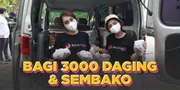 Bagi-Bagi 3000 Daging Kurban, Dewi Perssik Ditemani Lucinta Luna