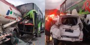 Kecelakaan Beruntun Libatkan Truk BBM di Tol Mapan, Sopir Bus Meninggal Dunia