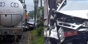 Mobil Dinas Pemkot Malang Tertemper Kereta Api BBM