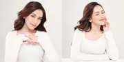 Potret Ayu Ting Ting dalam Balutan Baju Putih dan Makeup Natural, Tampak Flawless