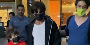 Shahrukh Khan Emosi Ditarik Fans Kala di Bandara Bersama Anak, Sikap Aryan Khan Jadi Sorotan