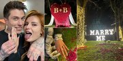 10 Foto Romantis Pertunangan Bella Thorne dan Benjamin Mascolo, Dipenuhi Bunga Mawar Hingga Lilin