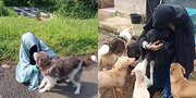 8 Potret dan Fakta Hesti Sutrisno, Wanita Bercadar Rawat 70 Anjing Liar di Bogor yang Diprotes Ormas