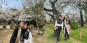 9 Potret Liburan Ayu Ting Ting dan Keluarga di Jepang, Nikmati Keindahan Bunga Sakura
