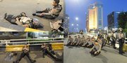 Haru, Polisi Tidur & Salat di Aspal Demi Jaga Keamanan Jakarta