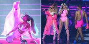 FOTO: Ariana Grande - Nicki Minaj Jadi 'Atlet Senam' di MTV VMA