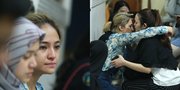 FOTO: Tangis Marshanda Pecah Saat di Depan Jenazah Cecep Reza