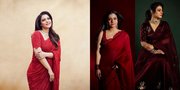 Potret Kajol Anggun dengan Sari Merah Membara, Kecantikan yang Tak Lekang Oleh Waktu