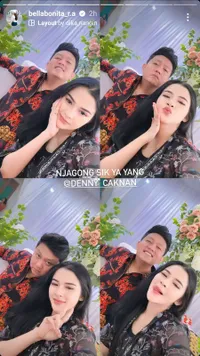 10 Potret Dek Cunda Anak Denny Caknan dan Bella Bonita Ikut Kondangan, Gemas Bak Boneka Pakai Gaun Merah