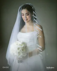 10 Potret Detail Gaun Pengantin Jessica Iskandar, Putih Elegan Dilengkapi Veil Sepanjang 5 Meter Bertuliskan Janji Suci