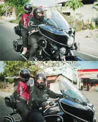 10 Potret Duma Riris Pertama Kali Ikut Judika Touring Moge, Tetap Cantik Paripurna dengan Style Anak Motor - Rehat di Jalan Serasa Pemotretan