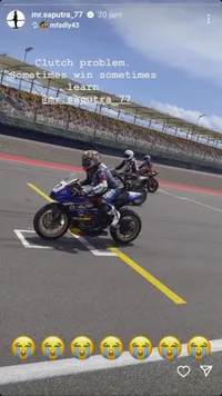 10 Potret Suami Atries Angel Mantan Chef Juna Alami Kecelakaan Saat Balapan di Mandalika, Bersyukur Tetap Selamat Meski Motor Rusak Berat