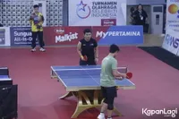 11 Potret Rizky Billar dan Aldi Taher Tanding Tenis Meja di Turnamen Olahraga Selebriti, Sportif Hingga Bantu Pakaikan Sepatu