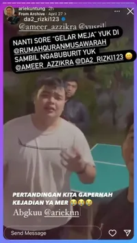 13 Potret Arie Untung Kenang Sosok Ameer Azzikra, Sering Diajak Main Tenis Meja dan Nggak Pernah Jadi - Kaget Banget: Selamat Jalan Bos Madu